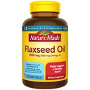 Nature Made Flaxseed Oil 1000 mg, Visvrij Omega 3-supplement, Dieetsupplement voor Hartgezondheidsondersteuning, 100 Softgels, 100 dagen Levering