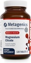 Metagenics Magnesium citraat - 300 mg Magnesium & 60 mg Calciumsupplement - met gecheleerde mineralen - ondersteunt spier- en botgezondheid* - Glutenvrij en vegetarisch - 120 aantal