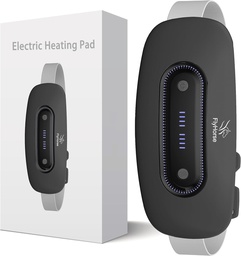Elektrische Verwarmingskussen, Draagbare Cordless Menstrual Verwarmingskussen met 4 warmteniveaus en 4 massagemodi, Fast Large Verwarming Belly Wrap Riem voor Krampen, Back Pain Relief Cadeaus voor Vrouwen Meisjes Her(Zwart)