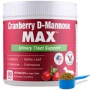Cranberry D Mannose MAX- Honden urinetrek (UT) Gezondheid, Blaas en Nier Ondersteuning Supplement - UTI Blaas controle voor honden-Granules (90 doses)