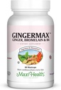 Maxi Health Gingermax - Gember - Bromelaïne & vitamine B6 - Digestie Gezondheid - 60 capsules - Kosjer