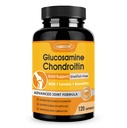 ZEBORA Glucosamine Chondroitin Joint Support Supplement, met MSM Turmeric Boswellia, Glucosamine Sulfate, Glucosamine Chondroitin MSM, voor gezamenlijke ondersteuning & Relief, 120 capsules
