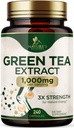 Green Tea Extract Capsules 1000 mg - Gestandaardiseerde 45% EGCG & 98% Polyfenolen - 3X Sterkte Groene theepillen voor natuurlijke energie - Ondersteunt de gezondheid van het hart, kruidensupplement, Vegan, niet-GMO - 240 capsules
