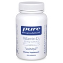 Pure Encapsulations Vitamine D3 25 mcg (1.000 IE) - Supplement ter ondersteuning van bot, gewrichts-, borst-, hart-, colon- en immuungezondheid - met Premium Vitamine D - 250 capsules