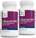 Terry natuurlijk klinisch OPC - Cardiovasculaire gezondheid & Focus Support Supplement - Dieetsupplement met druivenzaadextract & Zonnebloemlecitijn - Immuunondersteuning - 150 mg, 60 Softgels (pakket van 2)