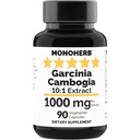 MONOHERB Garcinia Cambogia 1000 mg - 90 Veg Capsules - Hoge potentie 10:1 Extract