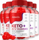 ActivLife Keto ACV Gummies - Active Life Keto Apple Cider Vinegar Gummies, ActivLife Keto + ACV Weight Management Gummies ActiveLife Advanced 1000mg Formula (5 Pack - 300 Gummies)