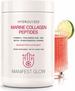 Marine Collagen Peptides - Dragon Fruit, Coconut Water, Pineapple - Vitamin C Hyaluronic Acid Copper Zinc Biotin Niacin D3 B-Complex - Hair Skin & Nails, 30 Servings