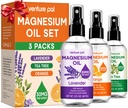 Venture Pal 3-pack Topical Magnesium Oil Spray Set voor Feet  Snelle absorptie, niet-grijs