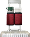 riemot Bagage reisbeker houder gratis hand drinken drager - Houd twee koffie Mugs - past roll op koffer handgrepen - Giften voor vlucht deelnemers Reizigers Accessoires Rood