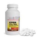 GeriCare Aspirine Tabletten 325 mg - Pijnstiller en koortsreducer Oncoated Aspirines for Adults & Kids 12+ (NSAID) Geweldig voor hoofdpijn, tandpijn, artritis, menstruele en spierpijn (bottle of 1000)