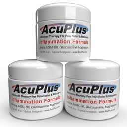 AcuPlus - Advanced Pain Relief Topical Anti Inflammatory Cream to Soothe Muscle & Joint Pain - Artritis, Bursitis, & Tendonitis - Fast-Active Formula with Natural Ingredients - 4 oz. elk, Pack of 3