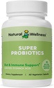 Natuurlijke Wellness Super Probiotic + Prebiotic Blend 10 Miljard CFUs met 8 Strains 