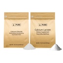 Pure Original Ingrediënten Calciumchloride & Calcium Lactaat bundel, (1lb) Dieetsupplementen, Fijne Poeders