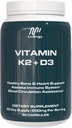 Vitamine K2 D3 Supplement - High-Potency - Ondersteunt bot, hart, immuungezondheid - Non-GMO, Glutenvrij, Vegetarisch - 60 capsules (60 porties) - Premium Quality K2+D3 Formula