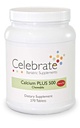 Vier vitamines Calcium Plus - 500mg Calcium citraat, 333 IE Vitamine D3 & 34mg Magnesium voor postbariatrische chirurgie - Glutenvrije & suikervrije - Cherry, 270 Kauwtabletten