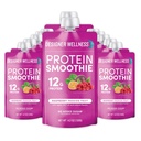 Designer Wellness Proteïne Smoothie, Real Fruit, 12g Proteïne, Low Carb, Zero Added Sugar, Glutenvrij, Non-GMO, Geen kunstmatige kleuren of smaken, Raspberry Passie Fruit, 12 Tellen