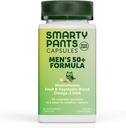 SmartyPants Multivitamine voor mannen 50+: Omega-3 DHA, Zink voor Immuniteit, Vitaminen D3, C, B6, B12, Vitamine A voor Ogen, Folaat, Selenium, Een per dag, 30 Capsules, 30 dagen levering