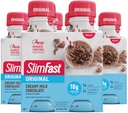 SlimFast Maaltijd vervangende Shake, Original Romy Milk Chocolate, 10g klaar om eiwit te drinken, 11 Fl. Oz Fles, 4 Tellen (verpakking van 3) (verpakking mei Vary)