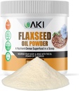 AKI Vlaszaadoliepoeder - verpakt met essentiële voedingsstoffen zoals Omega-3 vetzuren, vezels, & lignans - vrij van kunstmatige additieven, gemaakt met ideale kwaliteit ingrediënten (5.30oz/150g)