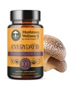 Paddestoel Wellness Everyday 10: Biologische 10-in-1 Paddestoel Capsules met Lion's Mane, Shiitake, Reishi, Turkije Tail & More, Paddestoel Poeder Supplement, Immune & Zenuwstelsel Ondersteuning, 90 Vegan Capsules