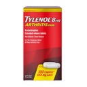 Tylenol 8HR Artritis pijnstillende caplets, 650 mg acetaminofen voor lichte artritis & gewrichtspijn, koortsreducer, verlengde afgifte, zacht op maag, 100 ct