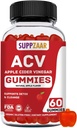 Vegan Apple Cider Vinegar Gummies with The Mother, 500mg 60 Servings - ACV Gummies for Natural Detox & Cleanse Immune System, Digestion - Alternative to Apple Cider Vinegar Capsules