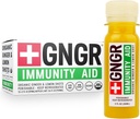 +GNGR Immunity Aid Organic Ginger, Lemon & Honey Shot - Cold Pressed Gember Shots with Echinacea, Lemon Juice, Honing, Zink & Vitamin D3, Immuun & Digestive Support 2 fl oz (Pack of 12)