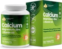 Gezondheid Piramide Calcium Magnesium Zink met Vitamine D3 Supplement voor sterke botten en tanden Cal Mag Zink Ondersteunt nerve en spier gezondheid 100 Vegan tabletten