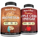 Nutrivein Premium Apple Cider Vinegar Capsules & Magnesium L-Threonate Bundle: High-Absorptie Magnesium Threonate Supplement en Apple Cider Vinegar Supplementen voor hersenen, darm, & algehele welzijn