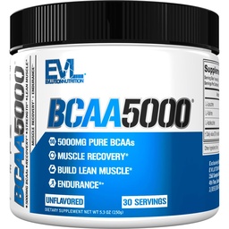 Evlutie EVL BCAA's Aminozuren Poeder - BCAA Powder Post Workout Herstel Drink en Stim Gratis Pre-workout Energie - 5g Branched Chain Aminozuren Supplement voor mannen - Unflavored