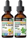 BIO KRAUTER Cat's Claw Tinctuur 2 Fl. Oz. & Cryptolepis Tinctuur 2 Fl. Oz.