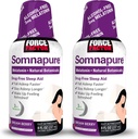 FORCE FACTOR Somnapure, 2-pack, slaaphulp voor volwassenen met Melatonine, Valeriaanwortel, & Lemon Balm, vloeibare supplement om te vallen slaap sneller, slaap langer, & Wake Up Refreshed, 16oz, 48 porties
