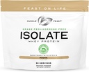 Muscle Feast Grass-Fed Wei Proteïne Isolaat, Alle Natuurlijke Hormone Gratis Pasture Verhoogd, Wei Isolaat Proteïne Poeder voor Mannen en Vrouwen, Schoon, Glutenvrij, Heerlijk Isolaat Proteïne - Mokka, 2lb