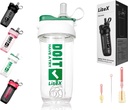 Litex Shaker flessen voor eiwitshakes, 26oz Blender Shaker fles voor pre-workout, Shaker Cups met stro, BPA-vrije Tritan Mixer flessen voor eiwitpoeder, met Cup Brush en instructies (Wit)