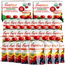 Fruit Smoothie Zakjes Banana Berry- 2 Packs, 24 stuks Smoothie Maaltijd Vervanging- USDA Biologische gezonde snacks voor volwassenen, knijpen zakjes voor drankjes voor volwassenen, zacht voedsel, glutenvrije zuivel gratis snacks