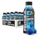 Proteïne2o 15g Wei Proteïne Isolaat Hydratatie Drink Plus Energie & Focus, 350mg Elektrolyten, 125mg Cafeïne, Suikervrij, Blauw Raspberry, 16,9 oz Fles (verpakking van 12)