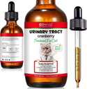 Urinaire Tract voor katten, Natuurlijke Kat Urinaire Tract druppels - Ondersteunt Bladder, Niersteen & Hond Uti Relief, Cranberry Nierblaas druppels, Kruidensupplement voor katten, Kip smaak - 60 ml / 2.02oz