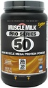 Muscle Milk Pro Series Proteine Poeder Supplement, Knockout Chocolate, 2,54 Pond, 14 Servers, 50g Proteïne, 3g Suiker, 20 Vitaminen & Mineralen, NSF gecertificeerd voor Sport, Verpakking mei Vary