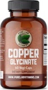 Pure Lab Vitaminen Koper Glycinate Mineral Supplement -1 mg - 60 Vegan Caps Essential for Collageen Production, Supports Immune System & Red Blood Cell Formation - Glutenvrij gemaakt in Canada