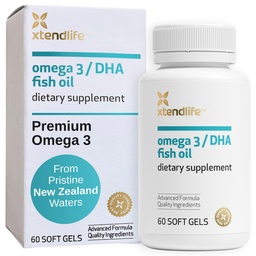 Xtendlife Omega 3 DHA Visolie - 1100mg met 700mg DHA en 300mg EPA - Omega 3 6 9 Supplement voor hart en hersenen - 1 maand levering (60 Telling)