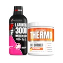PROSUPPS L-Carnitine 3000 Stimulerende Vrije Liquid Shots (31 Servings, Dragon Fruit) en Thermo Fat Burning Thermogenic Powder (25 Servings, Molten Mango) Bundel