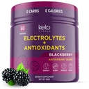 Keto Vitals Antioxidant Electrolytes Powder - Meng Keto Electrolytes met Kalium, Magnesium, Natrium, & Calcium - Geen Suiker Elektrolyt Drink Mix & Hydration Powder, 60 Servers, BlackBerry