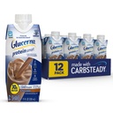 Glucerna Protein Smart Diabetes Care Shake, Chocolade, Diabetische Maaltijd Vervanging ter ondersteuning van bloedsuiker management, 30g proteïne, 150 Calorieën, klaar om te drinken, 11-fl-oz fles, 12 Pack