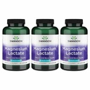 Swanson Magnesium Lactaat - Mineral Supplement Promoting Muscle and Bone Health Support - Lactose-Free Lactate Mineral Form for Gentle Absorptie - (120 Capsules, 84mg Each) 3 Pack
