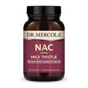 Dr. Mercola NAC met melkdistel - met antioxidanten - Ondersteunt normale ontgiftingsprocessen - 500 mg N-acetyl-Cysteine per portie - non-GMO, glutenvrij en sojavrij - 60 capsules (30 porties)