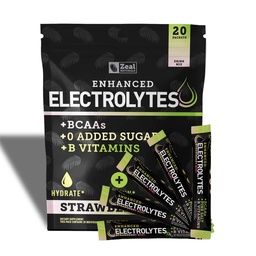 Enhanced Electrolyte Powder Stick Packs (Strawberry Kiwi 