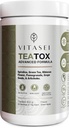 Vitasei Teatox Detox & Cleanse Support Powder, Digestie Booster W/Green Tea, Spirulina, Artichoke, Jamaicaanse Bloem & Grape Zaden, Ondersteuningssupplement & Maaltijd Vervangingspoeder, Groene Apple smaak 16oz