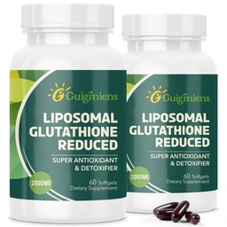 Liposomaal Glutathion 2000 MG, 10x Beter Absorptie, Glutathion Supplement met Hyaluronzuur + Collageen Peptide + Resveratrol, Krachtig Antioxidant, 120 Tel.