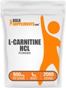 BulkSupplements.com L-Carnitine HCl Powder - Carnitine Supplement, Carnitine Powder, L-Carnitine 500mg - Unflavored & Gluten Free, 500mg per portie, 1kg (2,2 lbs) (pakket van 1)